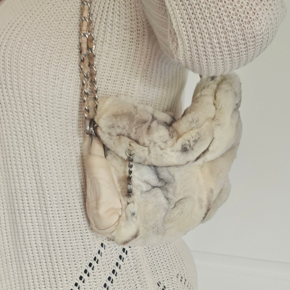 Chanel Sheared Mink Handbag with Silver Hardware - Picture 10 of 10